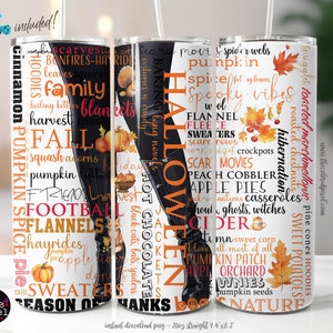 Fall affirmations words with boots 20oz Skinny Tumbler Sublimation png, Digital Download PNG, Fall Instant digital png Plus 9 Free Designs