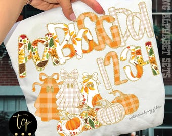 Fall Doodle Lace Alphabet PNG Clipart: Gingham Checkers (Digital Download) 4 Sets