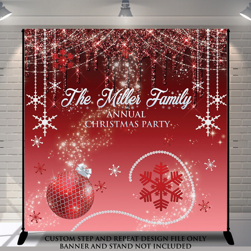 Christmas Party Backdrop Party Banner Office Party Holiday Etsy
