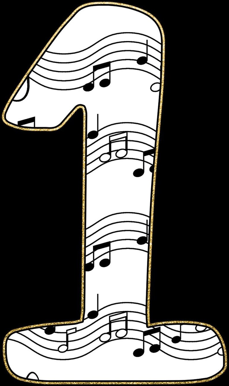 Music Notes Alphabet PNG Bundle: Preppy Doodle Letters (digital ...