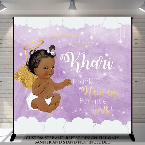 Heaven Sent Babyshower Photo Backdrop Heaven Sent Baby Shower Etsy