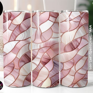 Rose Gold Becher Wrap png, Rosegold Becher png, nahtlose 20 oz Sublimationsbecher png, 2 Designs inkl fügen Sie Ihren eigenen Namen oder Text hinzu, rosegold