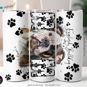 Engelse buldog png png, 20oz hond hond Tumbler sublimatie wrap, digitale download, hond sublimatie png, Engelse buldog png
