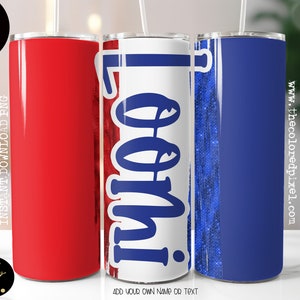 Vermelho Branco Azul Liberdade Liberdade Bandeira dos EUA Glitter Envoltório Patriótico 20 onças Skinny Tumbler Sublimation Design Digital PNG apenas, adicione seu próprio nome