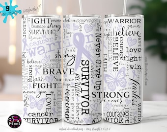 Magcanceröverlevare Tumbler Wrap: Medvetenhet om vintergröna (20oz PNG)