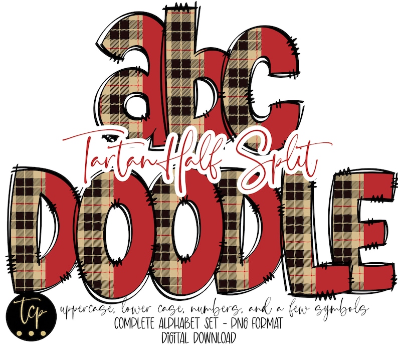 Tarten Lettering Tartan Doodle Letters PNG Alphabet Bundle (digital Download) - Etsy ...