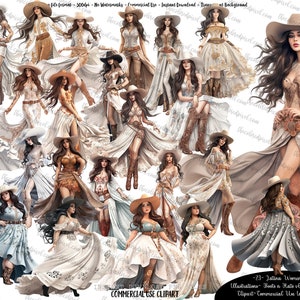 Hispanic Women clipart, Latina cowgirl png, Hispanic girls Cowboy boots n hats clipart, clipart for Planner Stickers clipart png, v0808p145