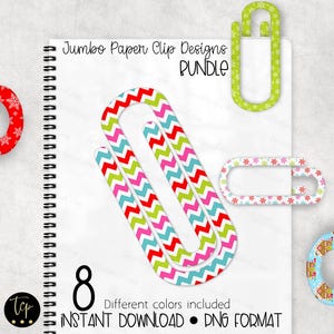 Jumbo Paper Clip Designs: Christmas Sublimation PNG Bundle (Digital Download)