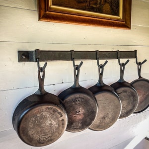 Hand Forged Pot Rack Modern Farmhouse Style