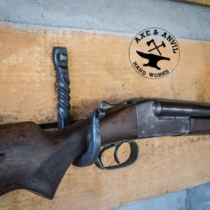 Hand Forged Gun Hooks, Fancy, Set of 2