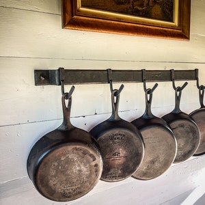 Hand Forged Pot Rack Modern Farmhouse Style - Etsy