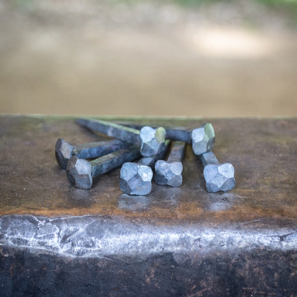 Hand Forged Colonial Nails, Set of 4