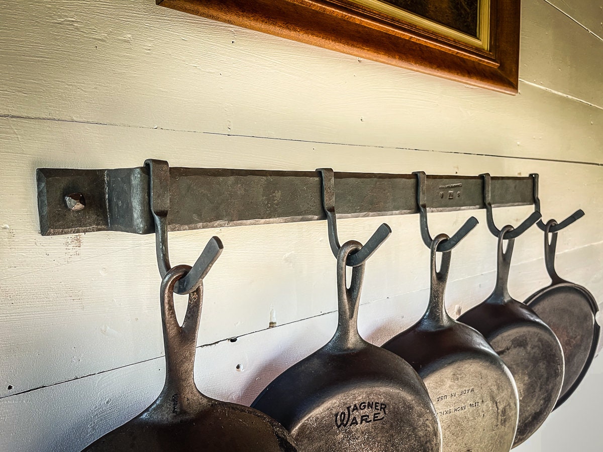 Hand Forged Pot Rack Modern Farmhouse Style - Etsy