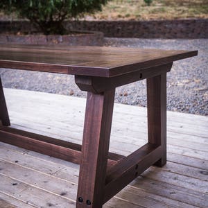 Farmhouse Table, Solid Wood, Farmhouse Dining Table, Farmhouse Kitchen Table, Harvest Table image 4