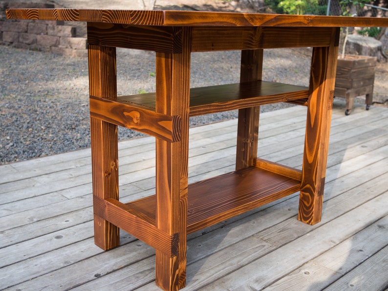 Rustic kitchen island, dining table, farmhouse table, farmhouse kitchen island, image 4