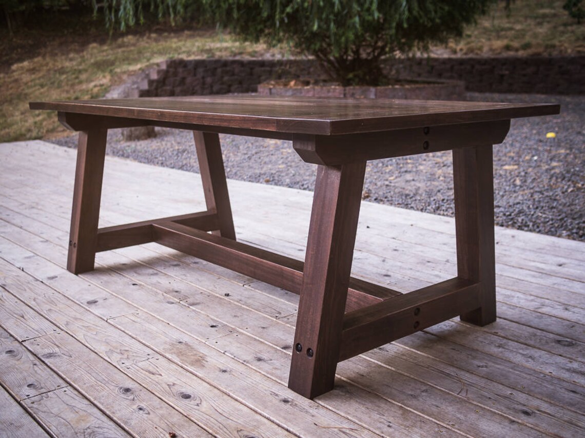 Farmhouse Table Solid Wood Farmhouse Dining Table Farmhouse | Etsy