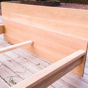 Modern White Oak Bed Frame image 5