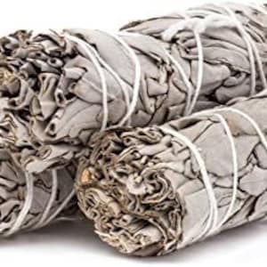 Fresh White Sage Smudge Sticks with Altar Feather