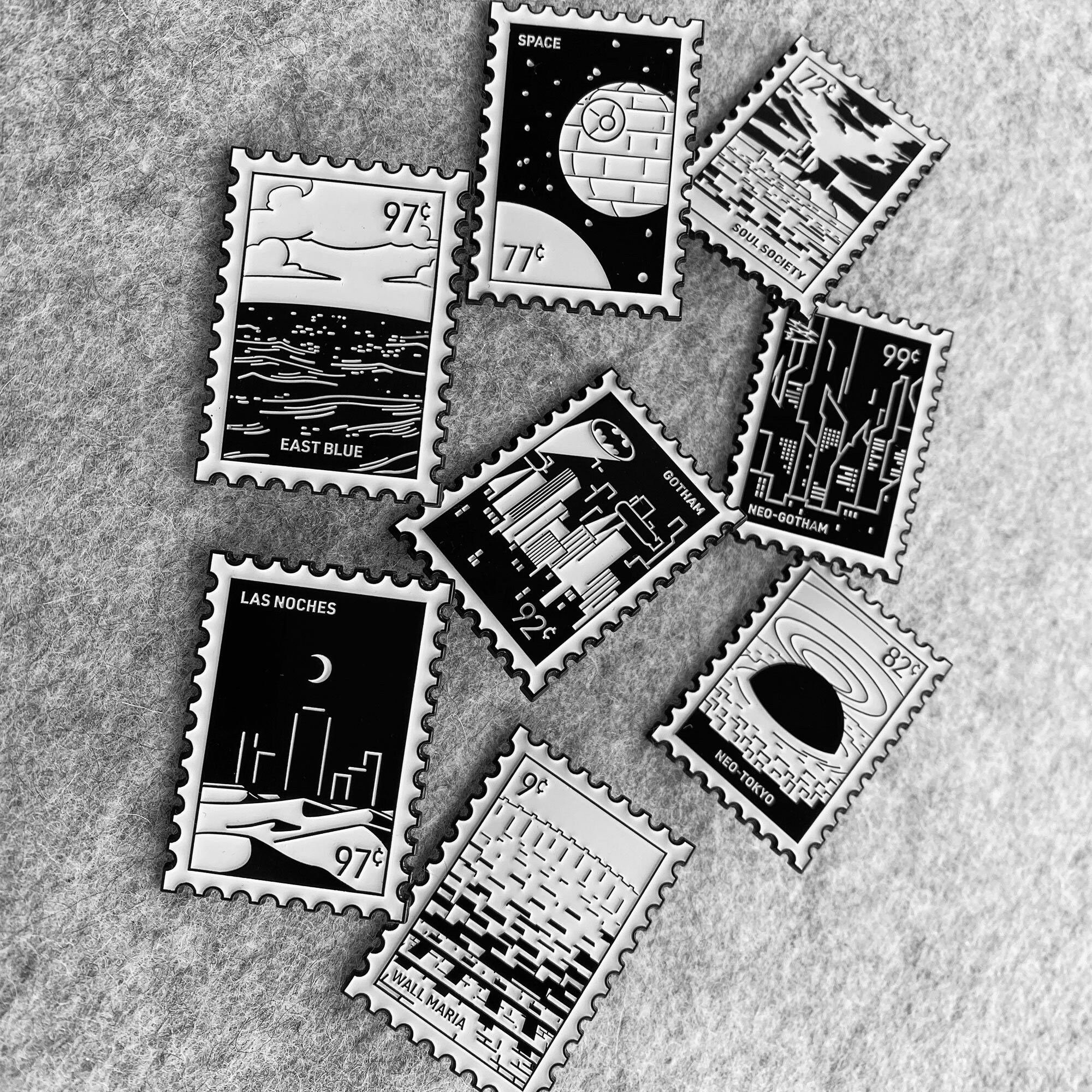 Full Set Stamp Enamel Pins Etsy