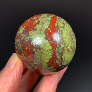 DRAGON BLOOD Sphere 49mm - Natural Jasper Crystal Ball - Polished - Healing Crystal - Meditation Stone - Display/Decor - Collectable - 176g