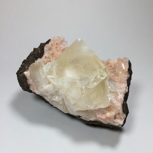 CALCITE on STILBITE Specimen - Raw Mineral - Natural Crystals - Healing Crystal - Meditation Stone - Old Collection - 314g