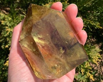 3.4" CITRINE Crystal Point - Polished Tower - Natural - Untreated - Genuine Gemstone - Healing Crystal - Meditation Stone - 1lb
