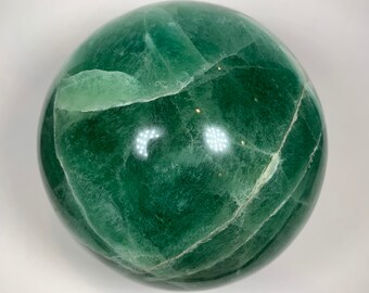 123mm GREEN FLUORITE SPHERE - Large Crystal Ball - Natural Stone - Healing Crystal - Meditation Stone - Collectible - From Madagascar- 6.5lb