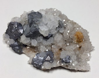 GALENA and QUARTZ Specimen - Crystal Cluster from Rare Location - Collectible Mineral - Healing Crystal - Meditation Stone - 302g