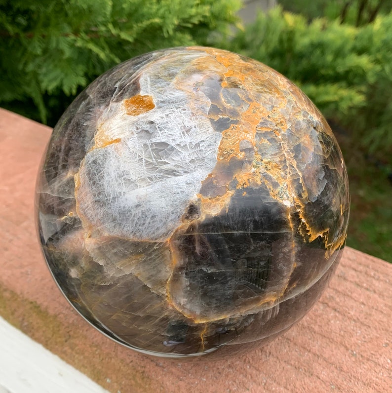 132mm BLACK MOONSTONE SPHERE Large Crystal Ball Natural | Etsy