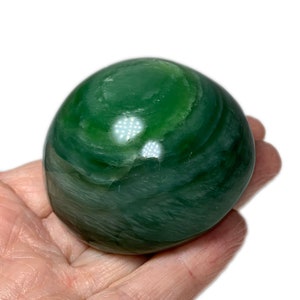 NEPHRITE Crystal Semisphere 58mm - Nephrite Jade - 198g