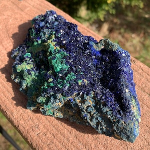 1.57lb AZURITE with MALACHITE Crystal - Raw Mineral Specimen - Natural Stone - Healing Crystal - Meditation Stone - Collectible - 1.6lb