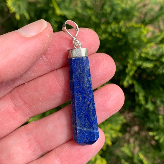 LAPIS LAZULI PENDANT 2.2 With Silver Bail Natural Crystal Stone
