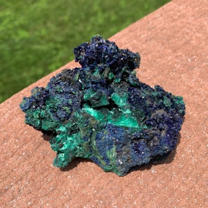 AZURITE with MALACHITE 3.7&quot; - Raw Mineral - 262g