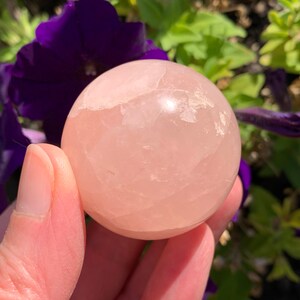 41mm ROSE QUARTZ Sphere - Crystal Ball - Polished Stone - Natural Crystal - Meditation Crystal - Display - Decor - 95g