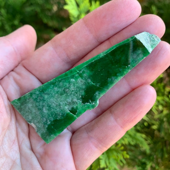  HAIJUNSM Piedras pulidas de jade verde natural con cristales de  piedras preciosas curativas de muestras minerales (tamaño : 1.76 oz) :  Patio, Césped y Jardín