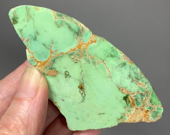 VARISCITE Stone 3.5" - Natural Mineral - Part Raw/ Part Polished - Healing Crystal - Meditation Stone- Collectible Stone- 68g