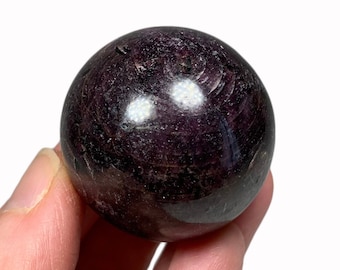 RUBY SPHERE 37mm - Natural Crystal Ball - Collectible Stone - Healing Crystal - Meditation Crystal - Display - Home Decor - 107g