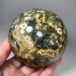 OCEAN JASPER SPHERE 92mm - Crystal Ball - Decor/ Display - Meditation Stone - 2.3lb