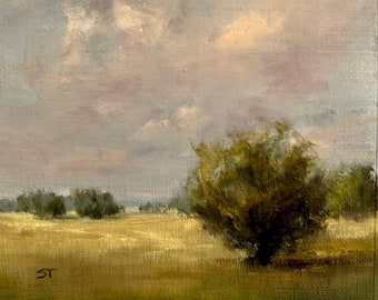 Original 8 X 4 Inch Oil landscape Painting