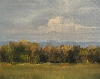 Original 6 X 4 Inch Oil Landscape Painting