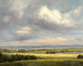 Original 5 X 7 Inch Oil Landscape Painting