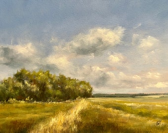 Original 6 X 8 Inch Oil Landscape Painting