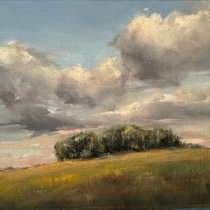 Original 6 X 8 Inch Oil Landscape Painting