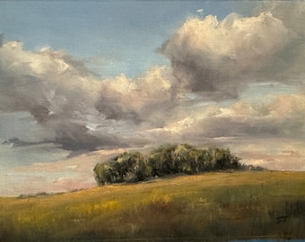 Original 6 X 8 Inch Oil Landscape Painting