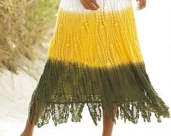 Winsome Dip Dye Comfy Skirt in Green main image 0