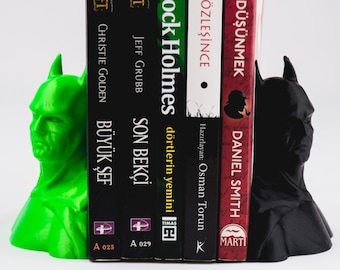BATMAN Bookends, Kids Room Decor, 3D Print Reader&Book Lover Present, Children Nursery Decoration, Dark Knight Bookend, Christmas Gift Idea