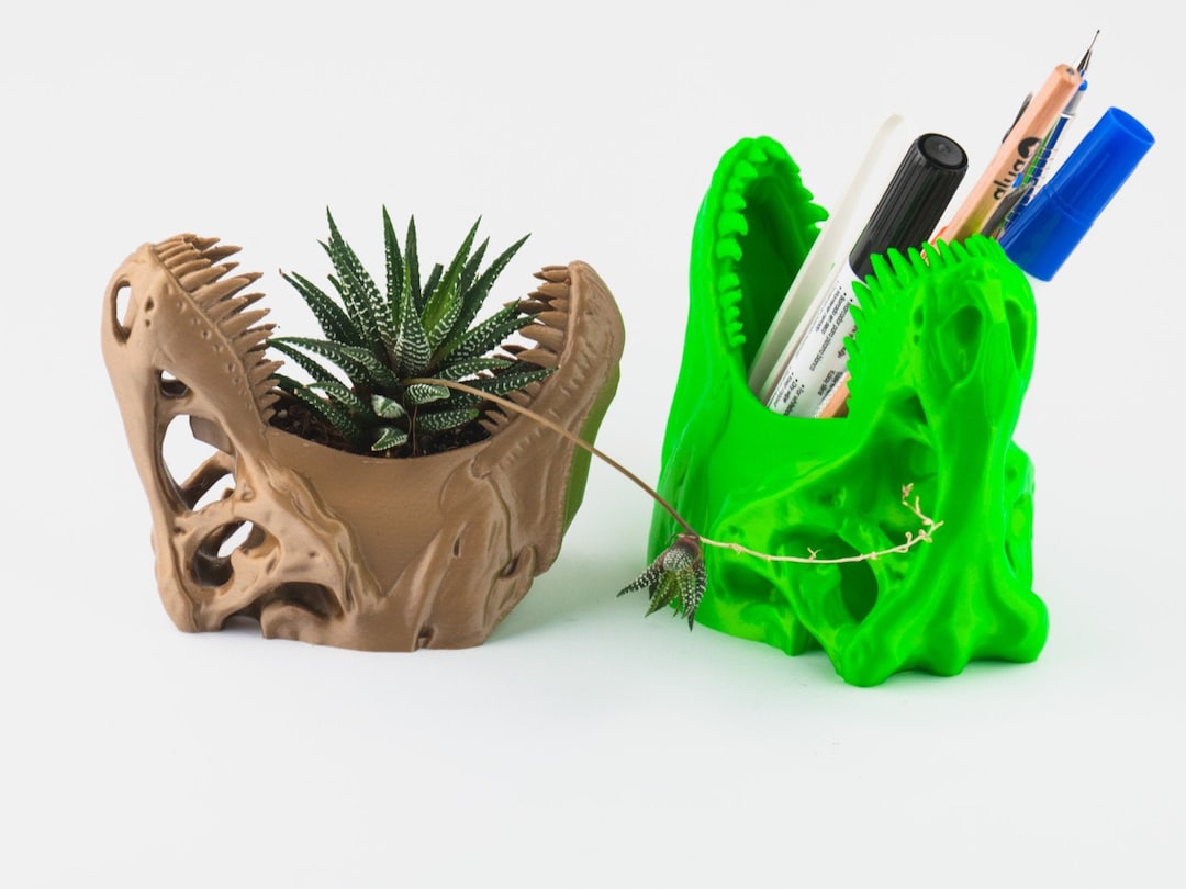 T-rex Succulent Planter Pen Holder, Children School Accessory, 3D Printed  Office Decor, Christmas Gift Idea for Her or Him