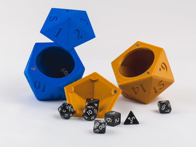 D20 Dice Holder With Lid 3D Printed Dungeons and Etsy Ireland