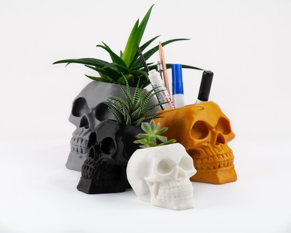 Large Air Planter Halloween Halloween Planter Succulent Planter Gothic Decor Human Skull Large Skull Planter Skull Gift