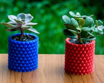 3D Printed Pineapple Succulent Planter, Gift For Her, Unique Gardening Present, Geometric Desk Accessories, Pencil&Pen Holder, Friend Favor